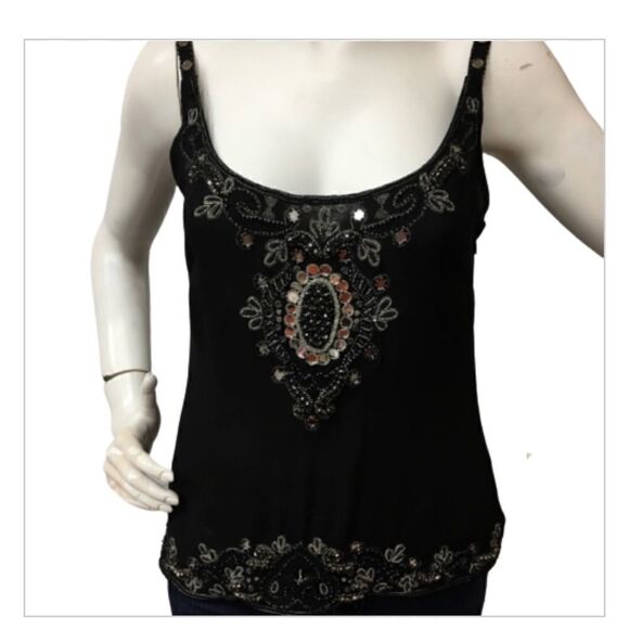 NWOT Yoana Baraschi black beaded tank - 4 - Picture 2 of 10